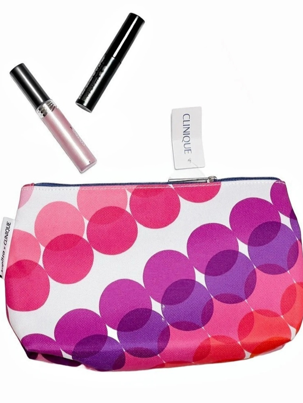 Clinique Cosmetic Bag + Makeup Bundle